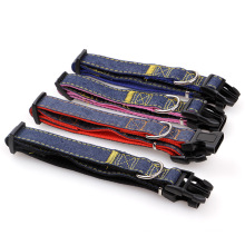 Wholesale custom denim pet collar pet supplies and accessories chian dog collar for cats